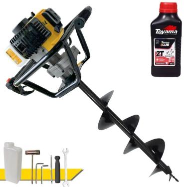 Imagem de Perfurador de Solo a Gasolina PSL517 51,7CC 1,8HP com Broca 80x20CM e Óleo 2T 500ML Lynus