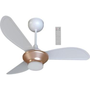 Imagem de Ventilador De Teto Ventisol Mistral 3 Pás Branco-bronze Bivolt