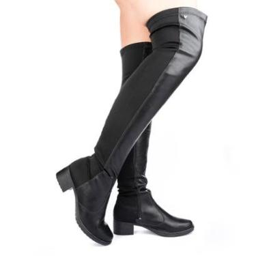 Imagem de Bota Mississipi Over The Knee Cano Alto Acima Do Joelho Stretch Q8543 - Feminino-Feminino