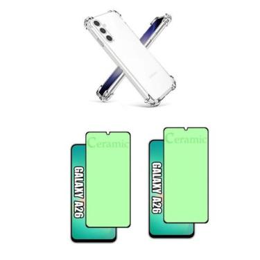 Imagem de 2UN Películas Cerâmica 9D + Capa silicone TPU Para Galaxy A26 5G - LXL
