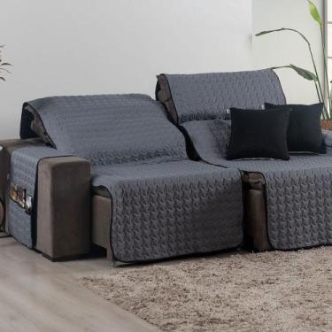 Imagem de Capa para Sofá Retrátil 2,40m Protetor de Sofá Retrátil e Reclinável 4