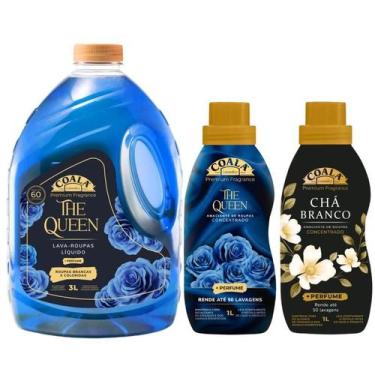 Imagem de Kit Coala The Queen Lava Roupas Líquido 3L e Amaciantes 1L The Queen e