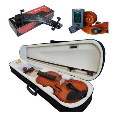 Imagem de Violino Barth 4/4 Nt C/estojo- Kit C/ Espaleira + Afinador! Natural