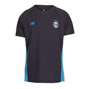 Imagem de Camiseta Masculina New Balance Grêmio Viagem 2026 Cinza Escuro, Cinza 