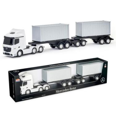 Imagem de Caminhão Infantil Mercedes-Benz Actros Rodotrem Container 73 Cm Rodas 