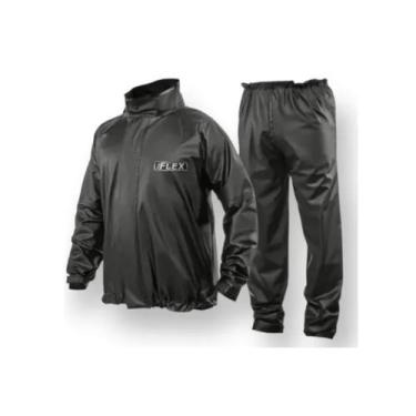 Imagem de Capa Roupa De Chuva Delta Flex Pvc Preta Moto Motoqueiro M - Delta Cap