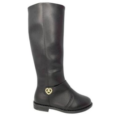 Imagem de Bota Cano Longo Molekinha Infantil Feminina 216713623580 - Preto Preto 31-Feminino