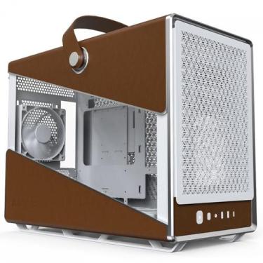 Imagem de Gabinete Montech Heritage PRO, Mini Tower, Couro e Metal, mATX, Sem Fo
