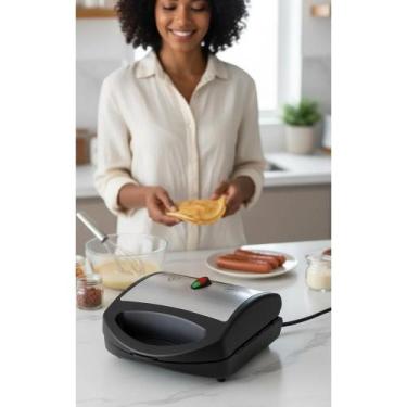 Imagem de 2x Máquina de Crepes e Salgados Rápida 850W: 6 Delícias de U - Congrat