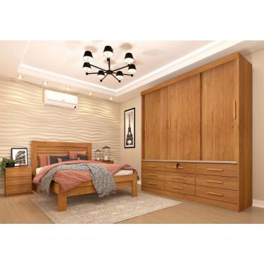 Imagem de Guarda Roupa Casal 3 Portas 9 Gavetas - Chicago-cinamomo - Tcil Móveis