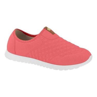 Imagem de Tênis Moleca Meia Calce Fácil Elástico Conforto 5736108, Coral eleganc