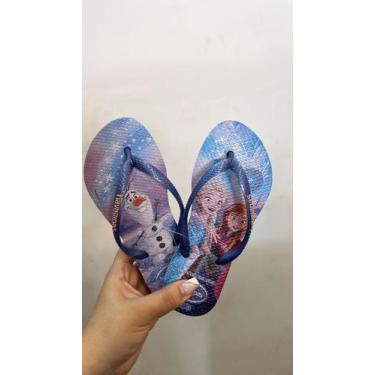 Imagem de Chinelo havaianas kids slim princess roxo fantasy,  35, Roxo fantasy