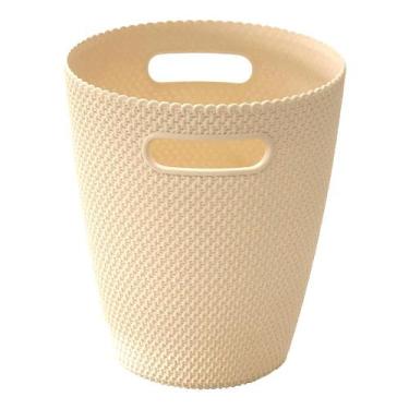Imagem de Balde/Lixeira Plástica 22cm Creme - Quanhe