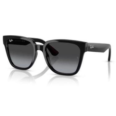 Imagem de Óculos de Sol Ray-ban 0RB4437L Feminino Quadrado, Preto, 55