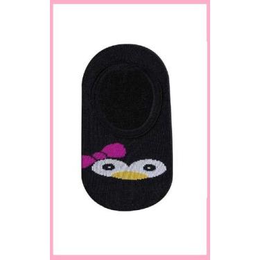 Imagem de Meia Sapatilha Infantil Antiderrapante - Pinguin - Duck, Preto, G - 30