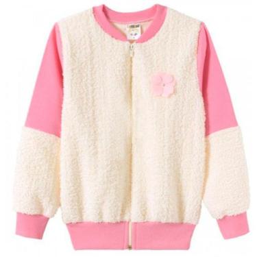 Imagem de Jaqueta Infantil Menina Peluciada Urso Inverno Fleece Plush - anjo da 