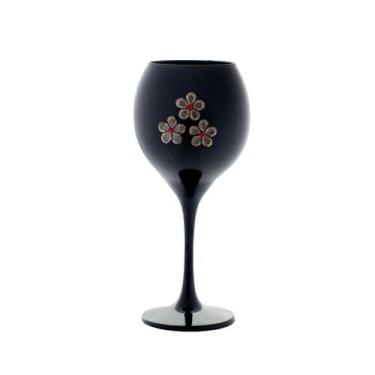 Imagem de Taça Negra Pomba Gira 3 Rosas Negras 400 ml 20cm Celebra - Lua Mística