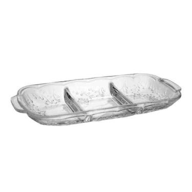 Imagem de Petisqueira de Cristal com 3 Divisórias New Butterfly Lyor