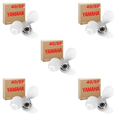 Imagem de Kit 5 Hélice para Motor de Popa 40 ou 55  11 1/4 X 14