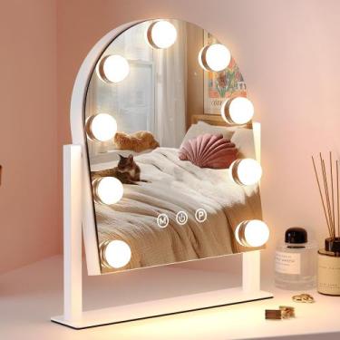 Imagem de Espelho de Maquiagem ZL ZeLing com Luzes - 3 Modos de Cor e Rotação 36