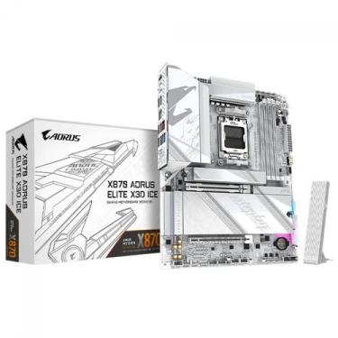 Imagem de Placa Mãe Gigabyte X870 AORUS ELITE X3D ICE, Chipset X870, AMD AM5, AT
