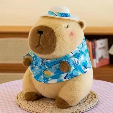 Imagem de Bonecos De Pelúcia Capivara De Praia De Verão, Família De Três, Figura