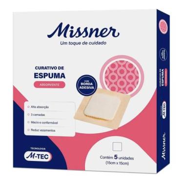 Imagem de Curativo de Espuma Absorvente com Borda de Silicone Missner - MTEC-CEA