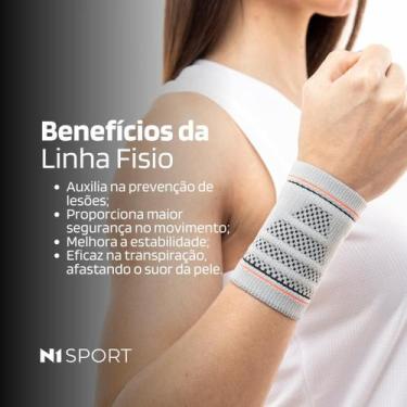 Imagem de N1 Sport Protetor de Punho Training Cinza P Knit 3D com Compressão Est