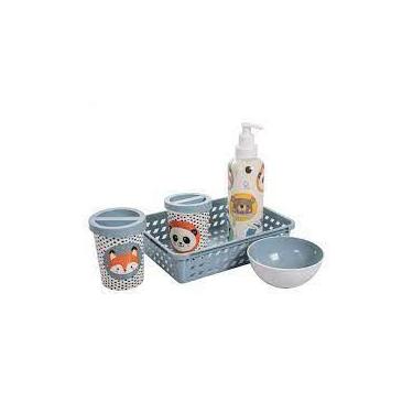 Imagem de KIT HIGIENE PLASUTIL DECORA BICHINHOS NORDICOS - Organizador e Dispens