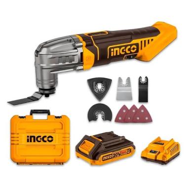 Imagem de Multiferramenta Oscilante A Bateria Ingco 20V 20000RPM Com Bateria 2.0