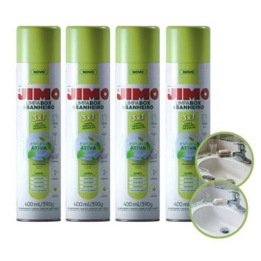Imagem de Kit 4 Jimo Limpa Box Banheiro Azulejos Pia Aero 400ml Citrus Suave
