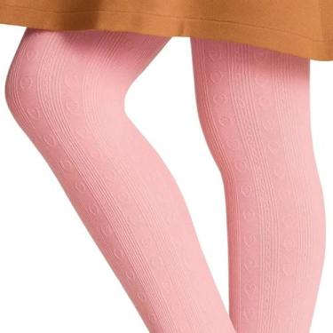 Imagem de Meia calça infantil fio 40 trabalhada selene 9510 inverno, P, Rosa