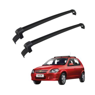 Imagem de Rack de Teto Travessa Chevrolet Celta 2000 a 2015 2/4P Preto (Teto) Pr