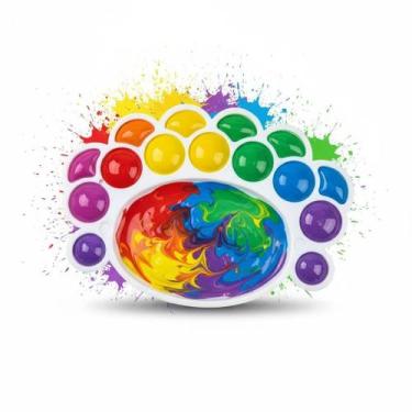 Imagem de Paleta Godê Plastico Para Pintura Tinta Aquarela 16 Cavidades Arte Tin