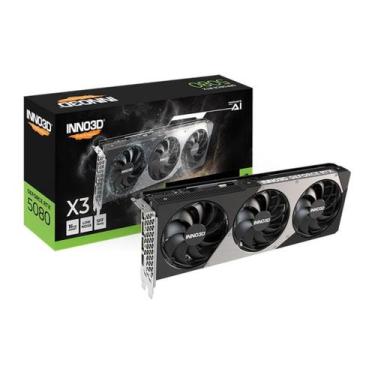 Imagem de Gpu inno3d rtx 5080 16gb x3, gddr7, 256-bits, 3x dp / 1x hdmi - n50803