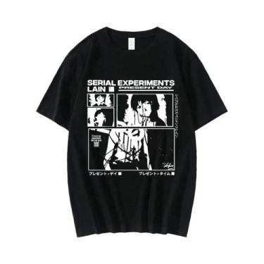 Imagem de Camiseta Gráfica Unissex Do Anime Serial Experiments Lain, Iwakura Man