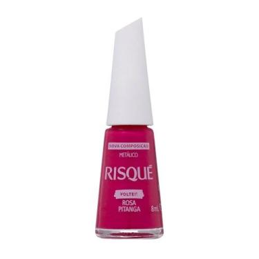 Imagem de Esmalte Risqué Cor Rosa Pitanga Metálico 8ml
