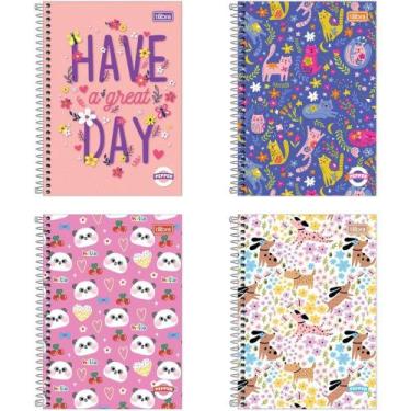 Imagem de Caderno Espiral 1/4 Capa Dura Pepper 80FLS Feminino PCT.C/04 - Tilibra