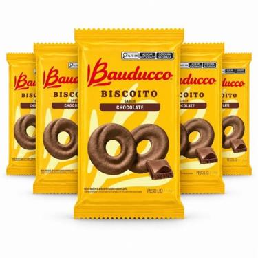 Imagem de Kit 10 Biscoito Bauducco Sachê Amanteigados Chocolate 11,8gr, 10