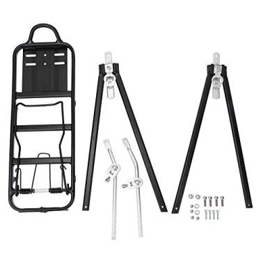 Imagem de 01 Rack de carga para bicicletas traseiras, conjunto de acessórios universais ajustáveis para rodas de 24, 26, 28 polegadas, capacidade de 35 kg