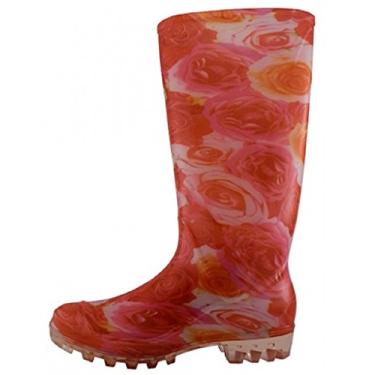 Imagem de Bota de chuva feminina clássica Shoes 18, Rosa coral, 6