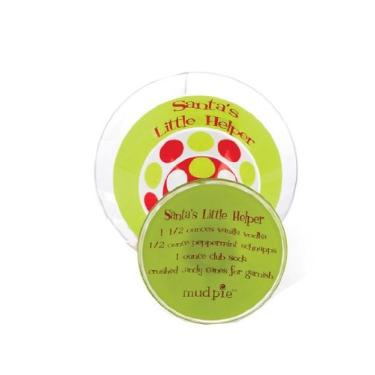 Imagem de Mud Pie Coma, beba e seja feliz decorada martini, ajudante do Papai Noel