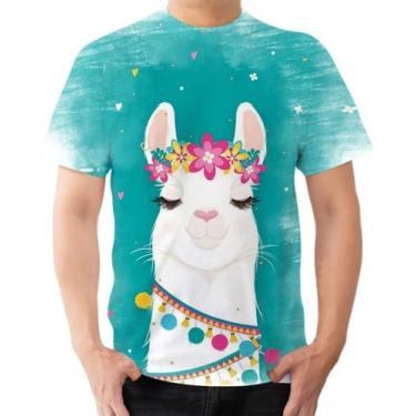 Imagem de Camisa Camiseta Personalizada Animal Lhama Estilosa 10 - Estilo Kraken