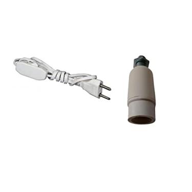 Imagem de Kit 1 Soquete BRANCO Mion Mignon E14 127 / 220v + 1 Rabicho 1,5m BRANCO GANGORRA