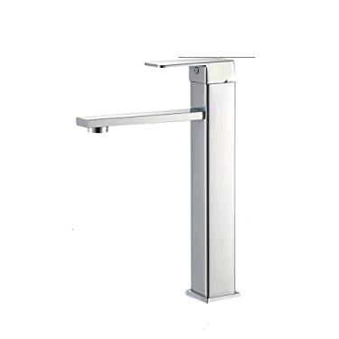 Imagem de Torneira de pia de banheiro montada em deck de água quente e fria torneiras misturadoras de lavatório preto fosco torneira de pia de lavatório guindaste, alto cromo, China