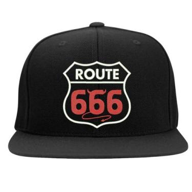 Imagem de Boné Bordado -  Rota 666 Route Diabo Lucifer Baphomet Dark - Hipercap