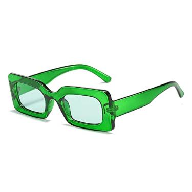 Imagem de Óculos de Sol Feminino Moda Vintage Moldura Retângulo Roxo Rosa Quadrado Óculos de Sol Meninas Óculos de Sol Feminino UV400, Verde Azul, China