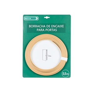 Imagem de Borracha De Vedação Amortecedora Com Encaixe Lateral 6062 Para Porta De Madeira Canal do Batente com 5,5mts