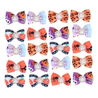 Imagem de Zerodis 25 Pcs Dog Headdress, Christmas Halloween Puppy Hair Bows Pet Cat Knotted Small Hair Bows Bowknot Grooming Ornament Accessories for Pets Dogs Puppy
