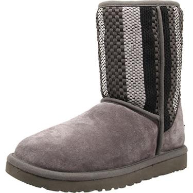 Imagem de Bota feminina cl ssica de camur a de tecido curto da UGG, Charcoal, 6